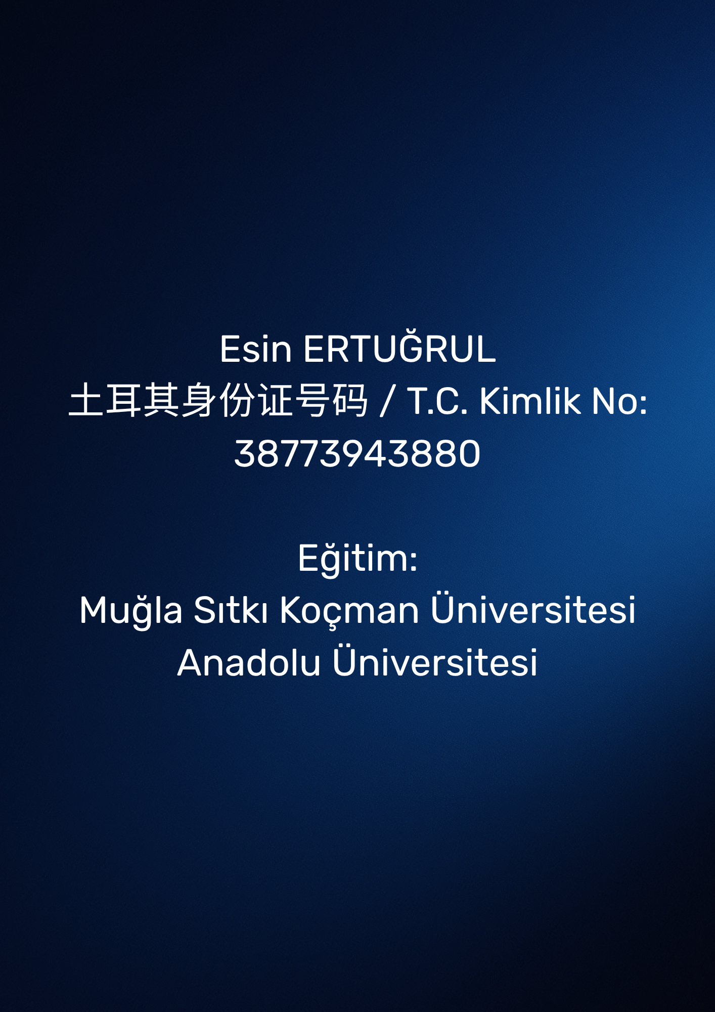 esin ertuğrul cv